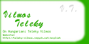 vilmos teleky business card